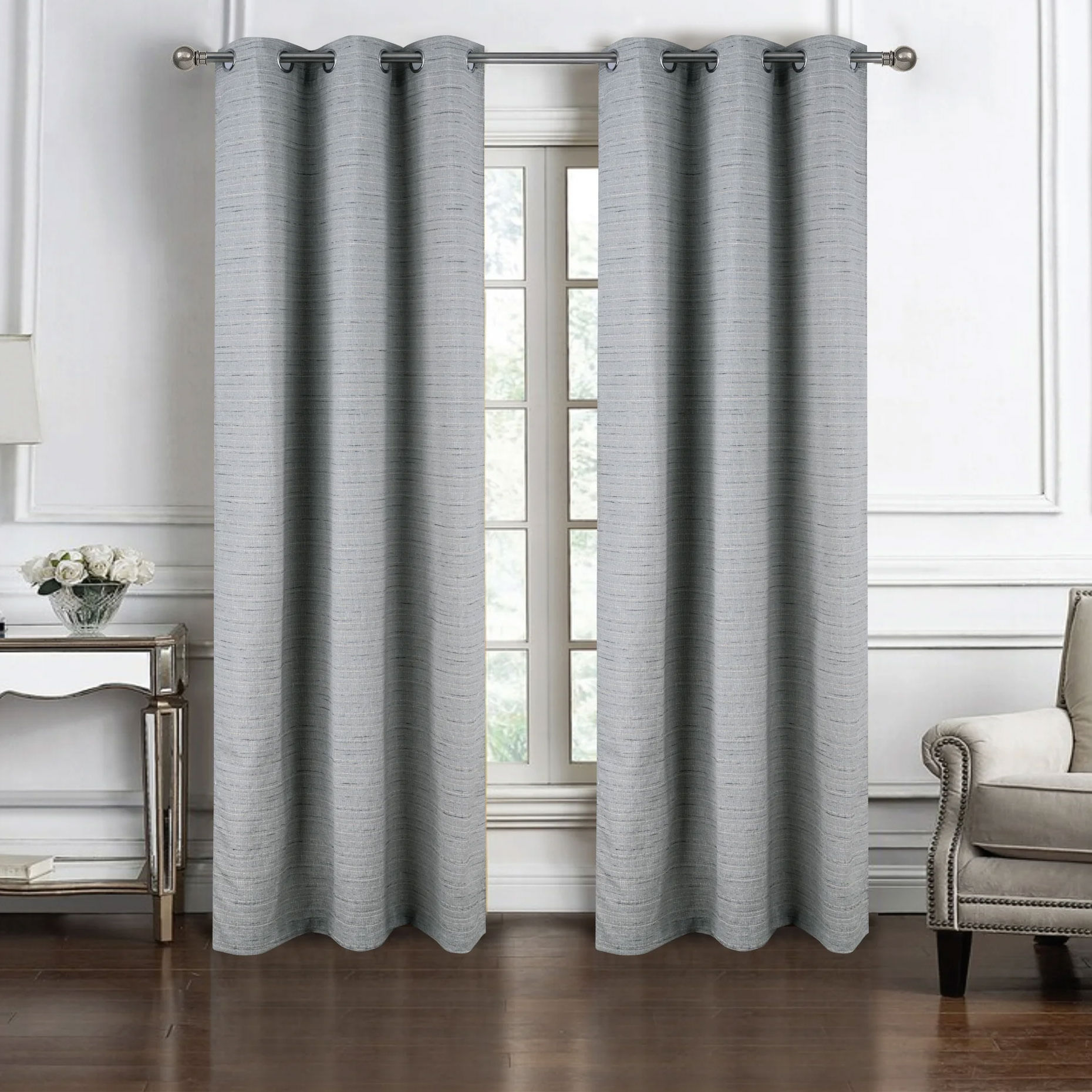 Cortina jacquard grommet kensington 137x213 cm