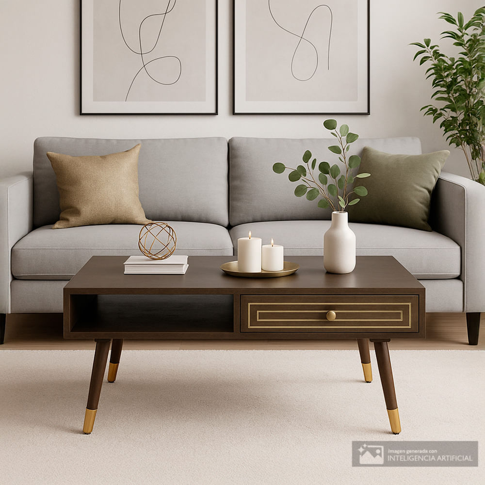 Mesa de centro rectangular