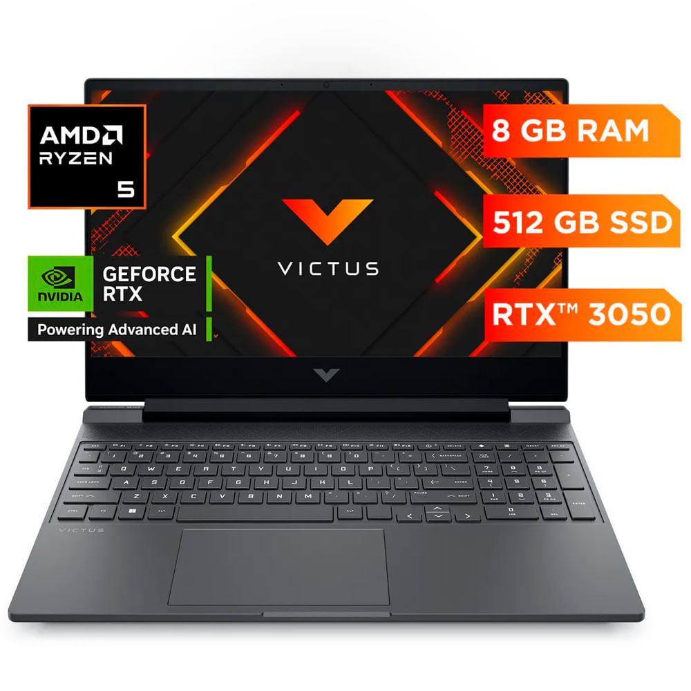 Laptop gaming HP Victus 15 FB3009LA AMD Ryzen 5 8645HS 8 GB RAM 512 GB SSD Windows 11 15" (38.1 cm)