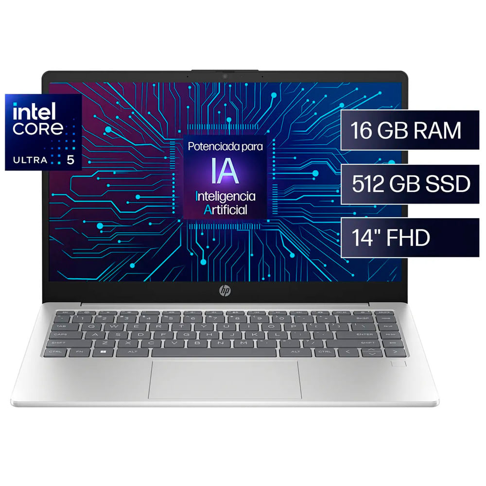 Laptop HP Ultra Ultra Core i5-125H 16GB RAM 512GB SSD Almacenamiento Windows 11 15.6" (39.62 cm)
