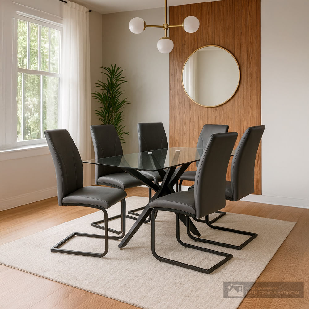 Comedor 6 personas rectangular Eagle Imperial