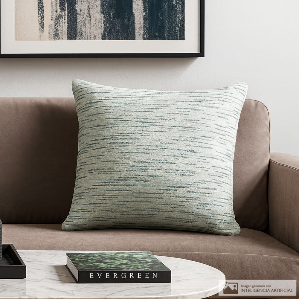 Cojín cuadrado decorativo de poliéster con líneas 45x45 cm