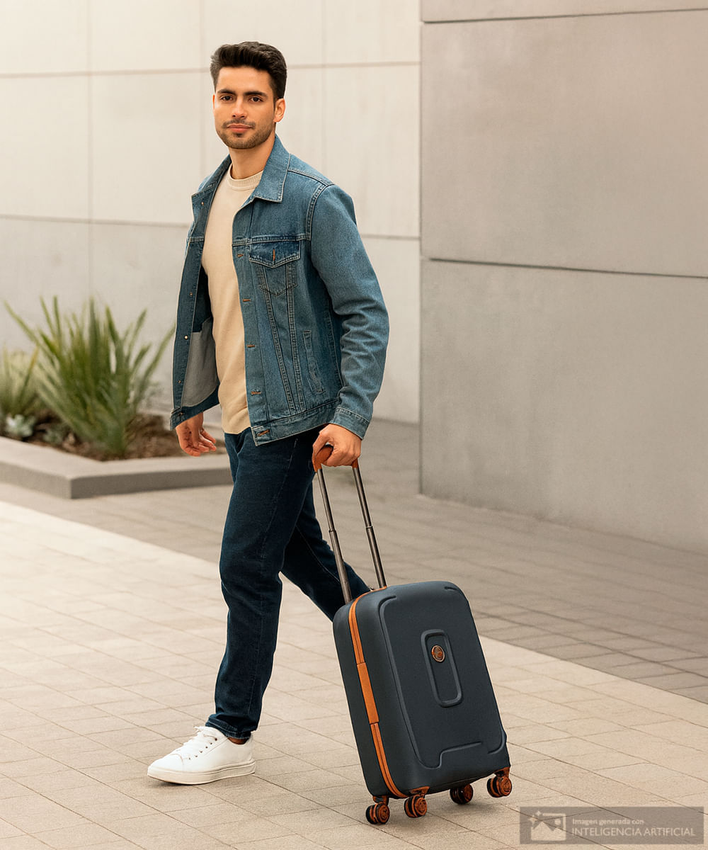 Maleta Delsey Moncey pequeña azul