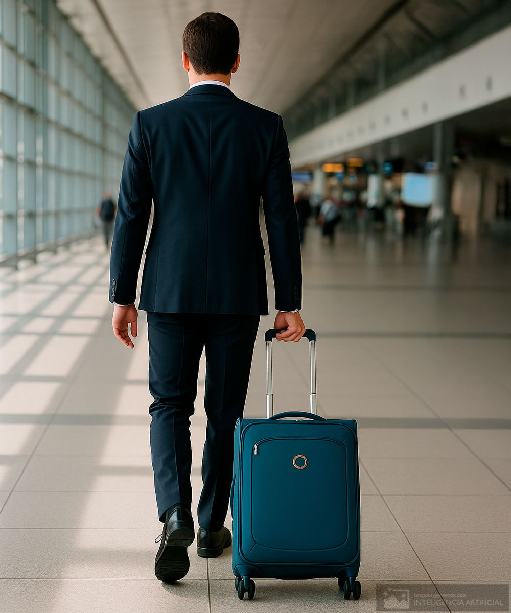 Maleta Delsey Montmartre Air 2.0 pequeña celeste