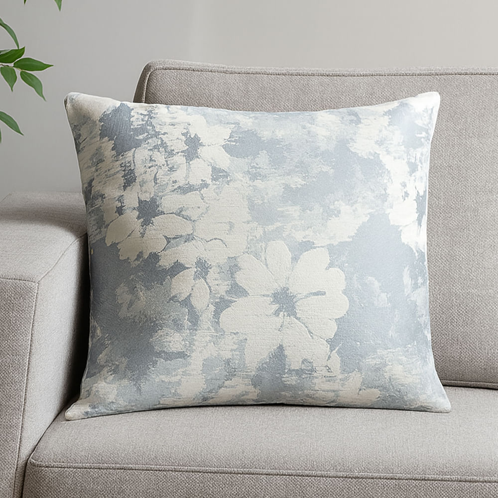 Cojín cuadrado decorativo de poliéster floral 45x45 cm