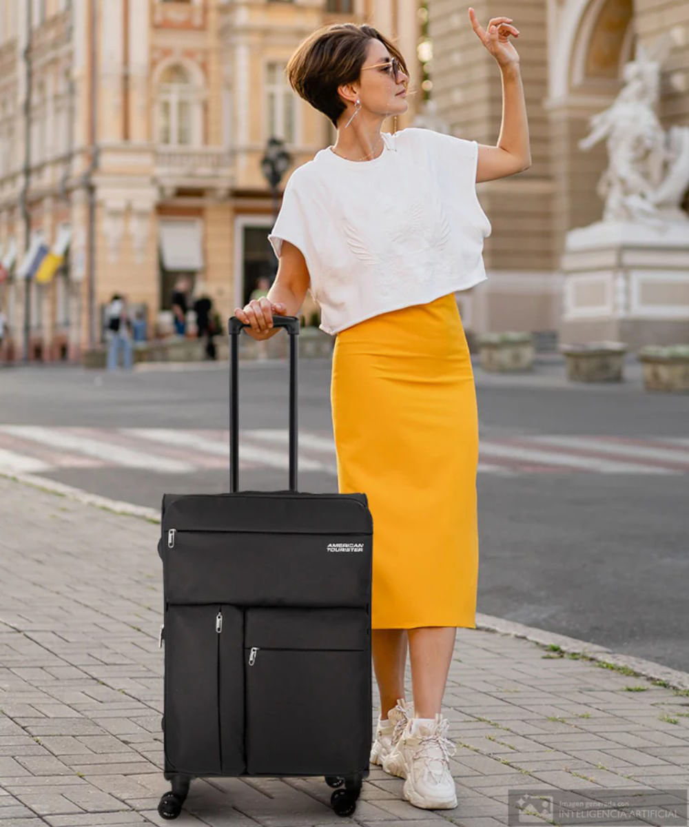Maleta mediana American Tourister New Rio negra