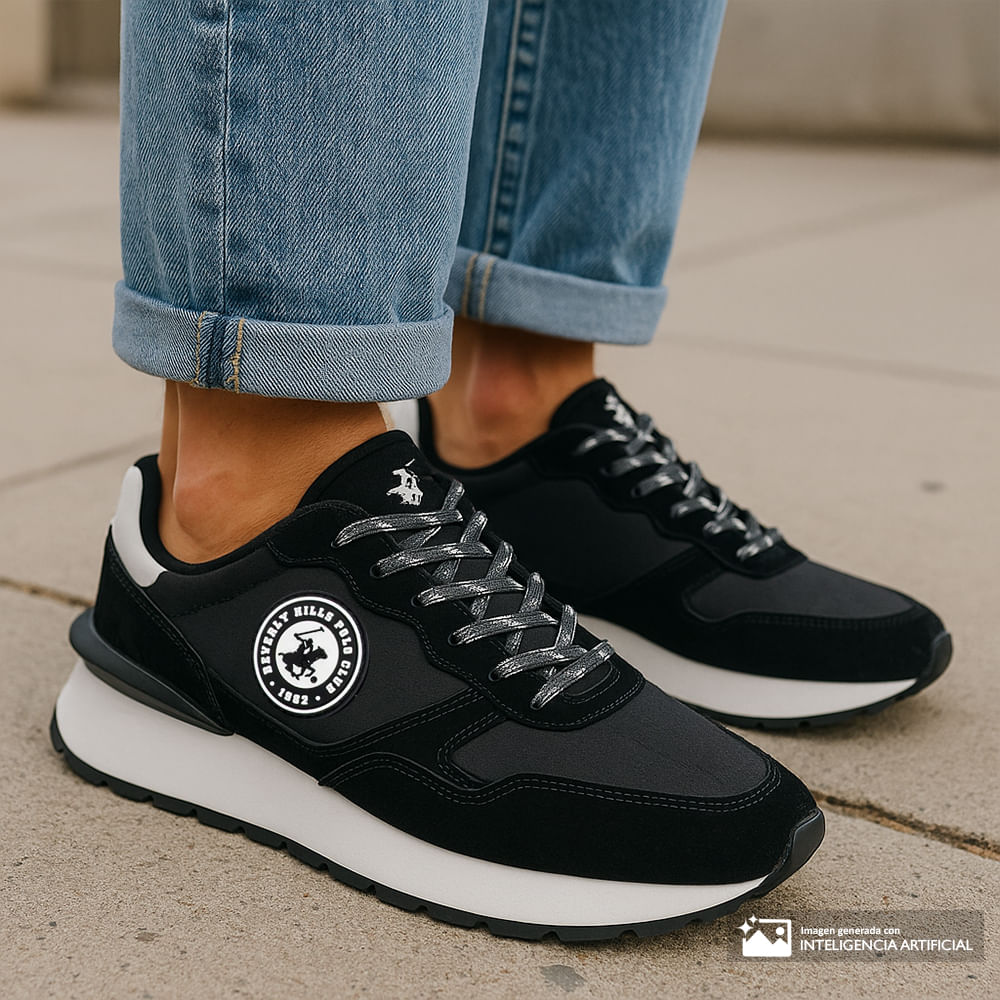Zapato deportivo Beverly Hills Polo Club negro para hombre