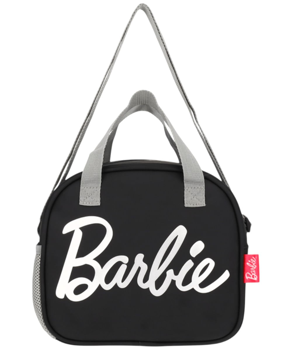 Lonchera juvenil Barbie color negro y gris