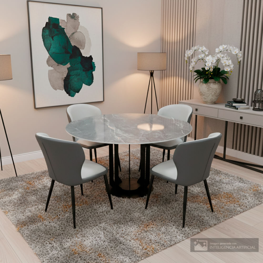 Comedor 4 personas redondo Avignon