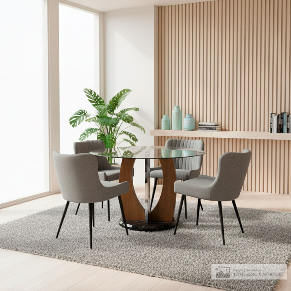 Comedor 4 personas redondo Tower