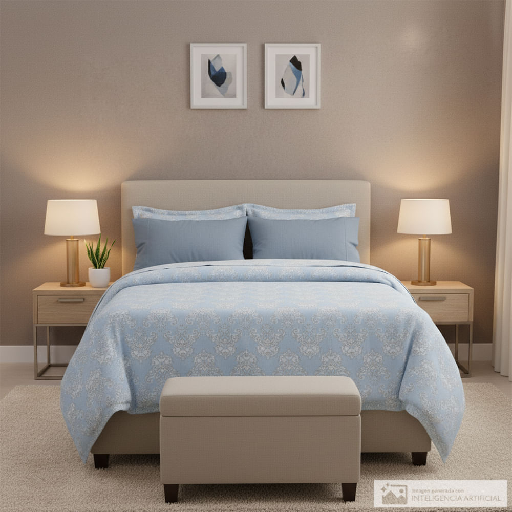 Set de sábana de algodón estampado