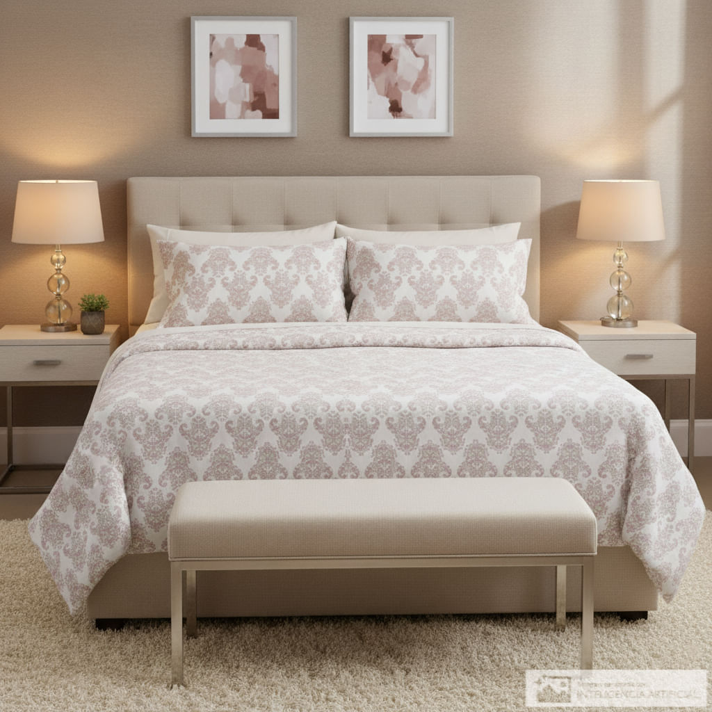 Set de sábana de algodón estampado