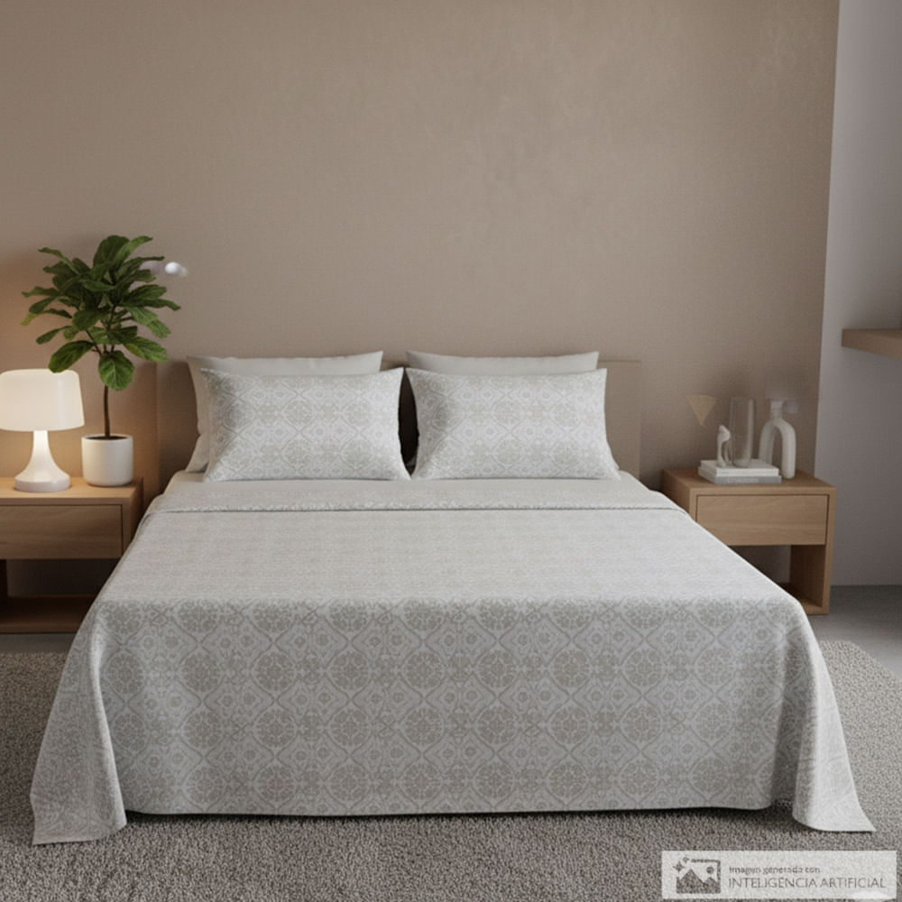 Set de sábana de algodón estampado