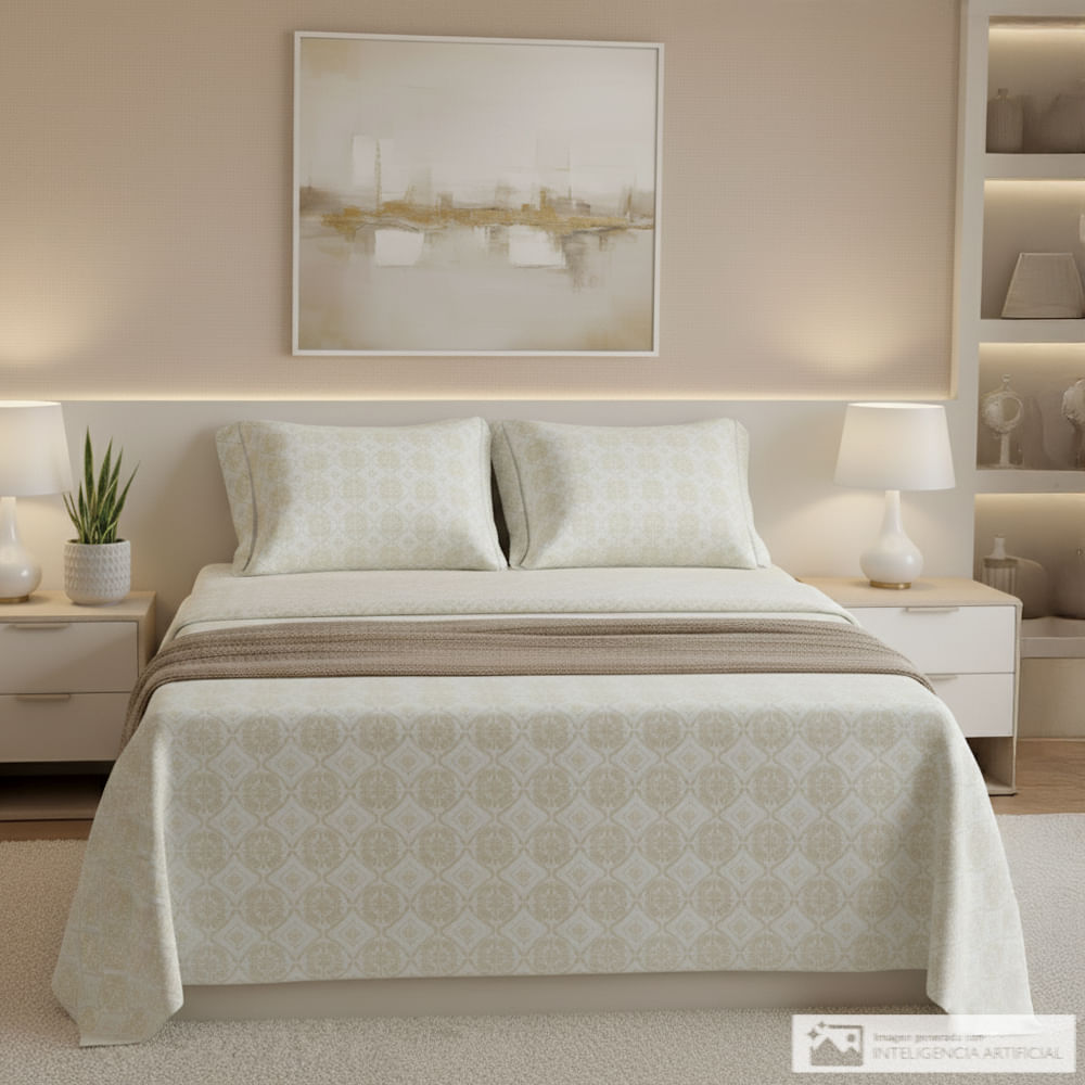 Set de sábana de algodón estampado