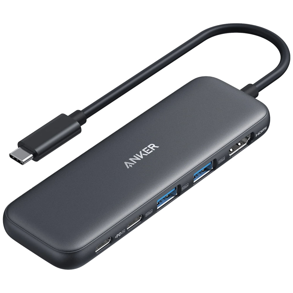 Adaptador 5 en 1 Anker 2 x USB-A - 2 x USB-C - 1 x HDMI 100W