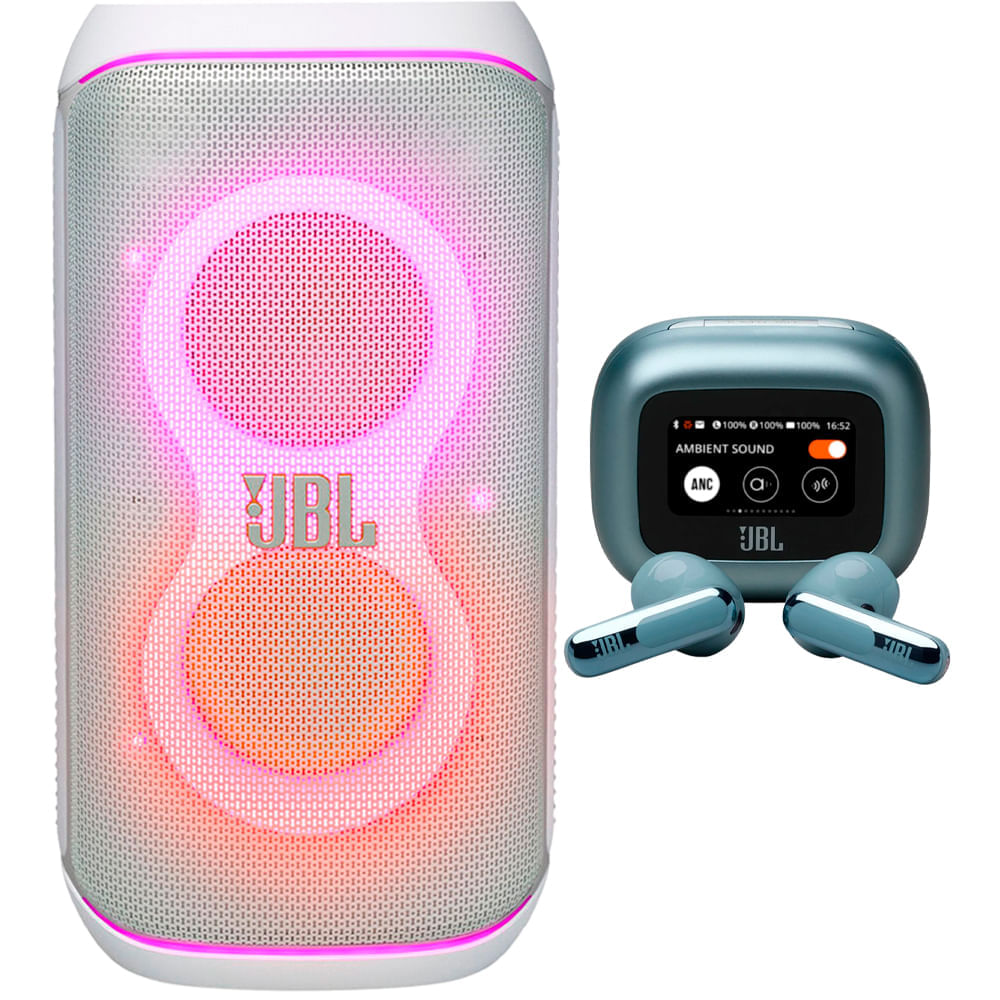 Bundle Torre de sonido inalámbrica JBL Partybox club 120 160W + Audífonos JBL Live Flex 3
