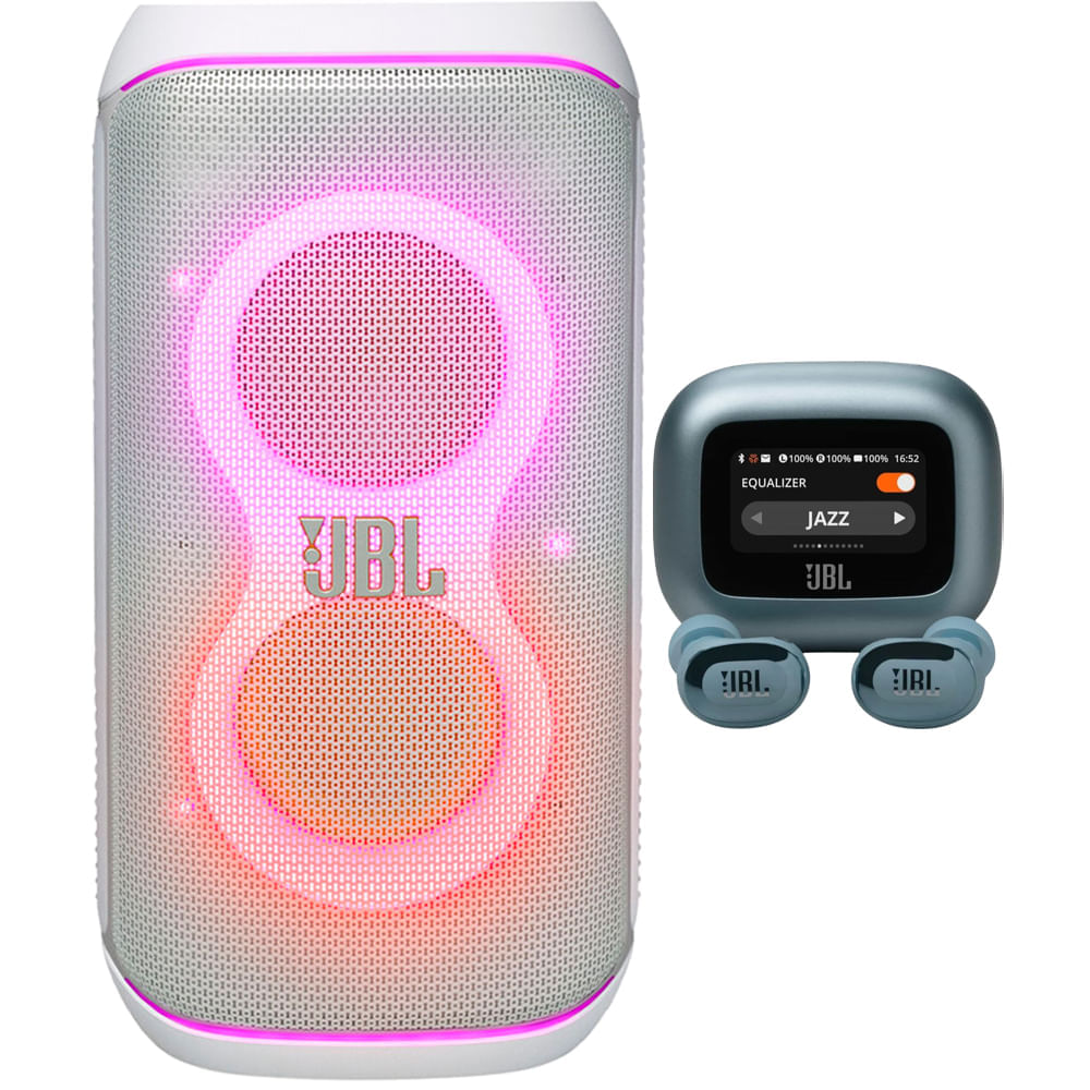 Bundle Torre de sonido inalámbrica JBL Partybox club 120 160W + Audífonos JBL Live buds 3