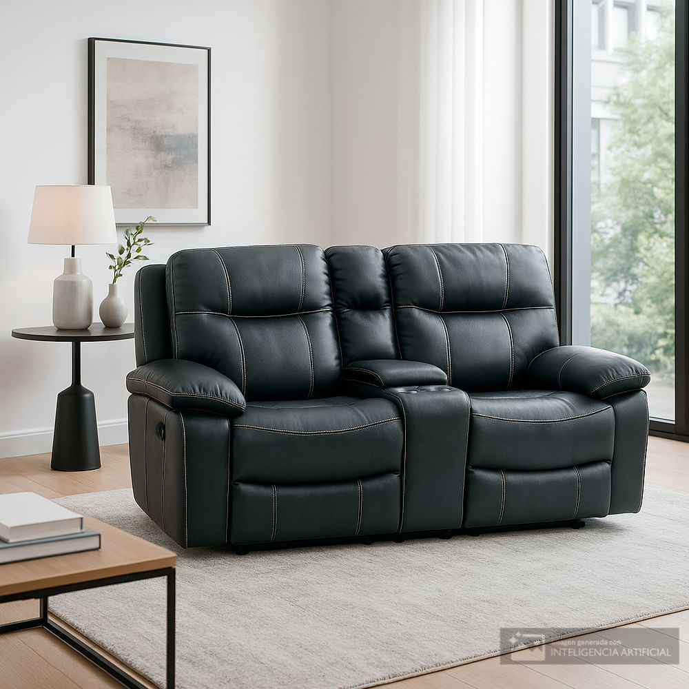 Love seat reclinable con consola Colombo