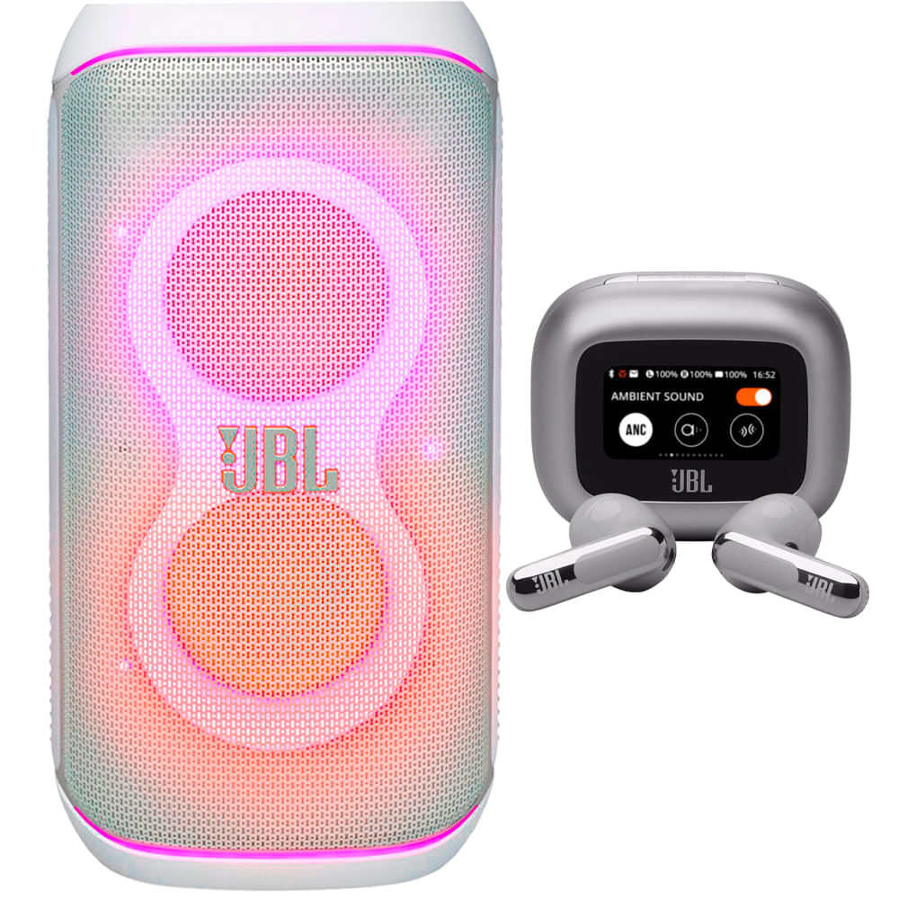 Bundle torre de sonido JBL Partybox 320 240 Watts + Audífonos JBL Live Flex 3