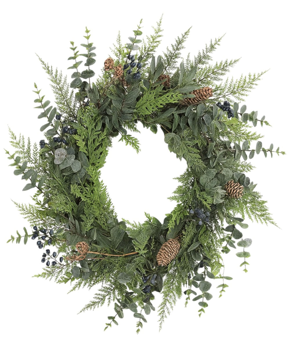 Corona de pino y eucalipto 61 cm