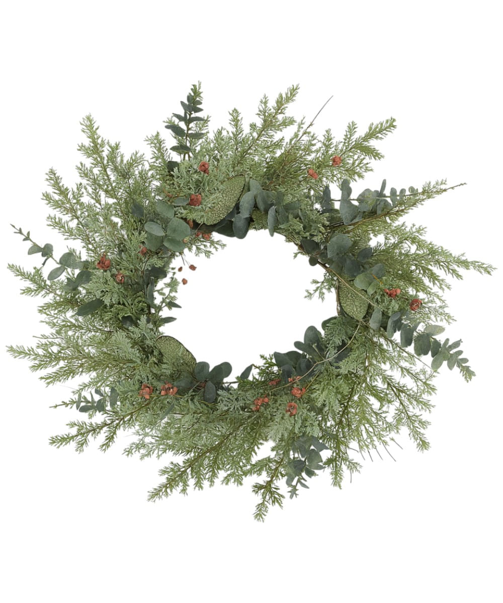 Corona de pino y eucalipto 71 cm