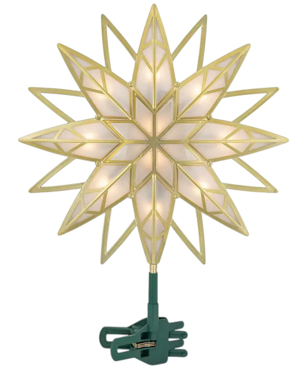 Estrella con luz para punta de árbol 30 cm