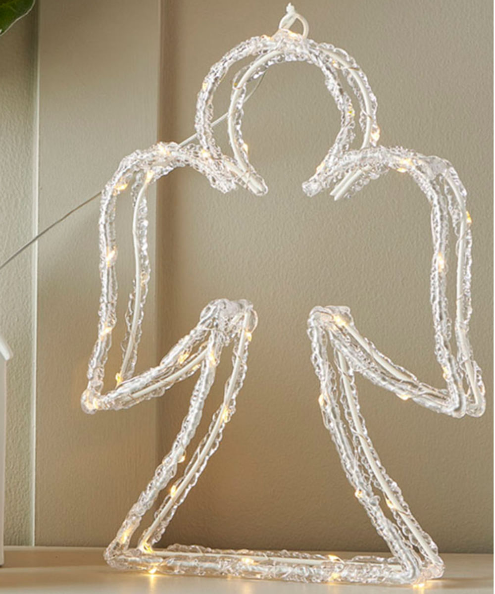 Figura de luz  con forma de ángel 15 x 4.5 x 22.5 cm