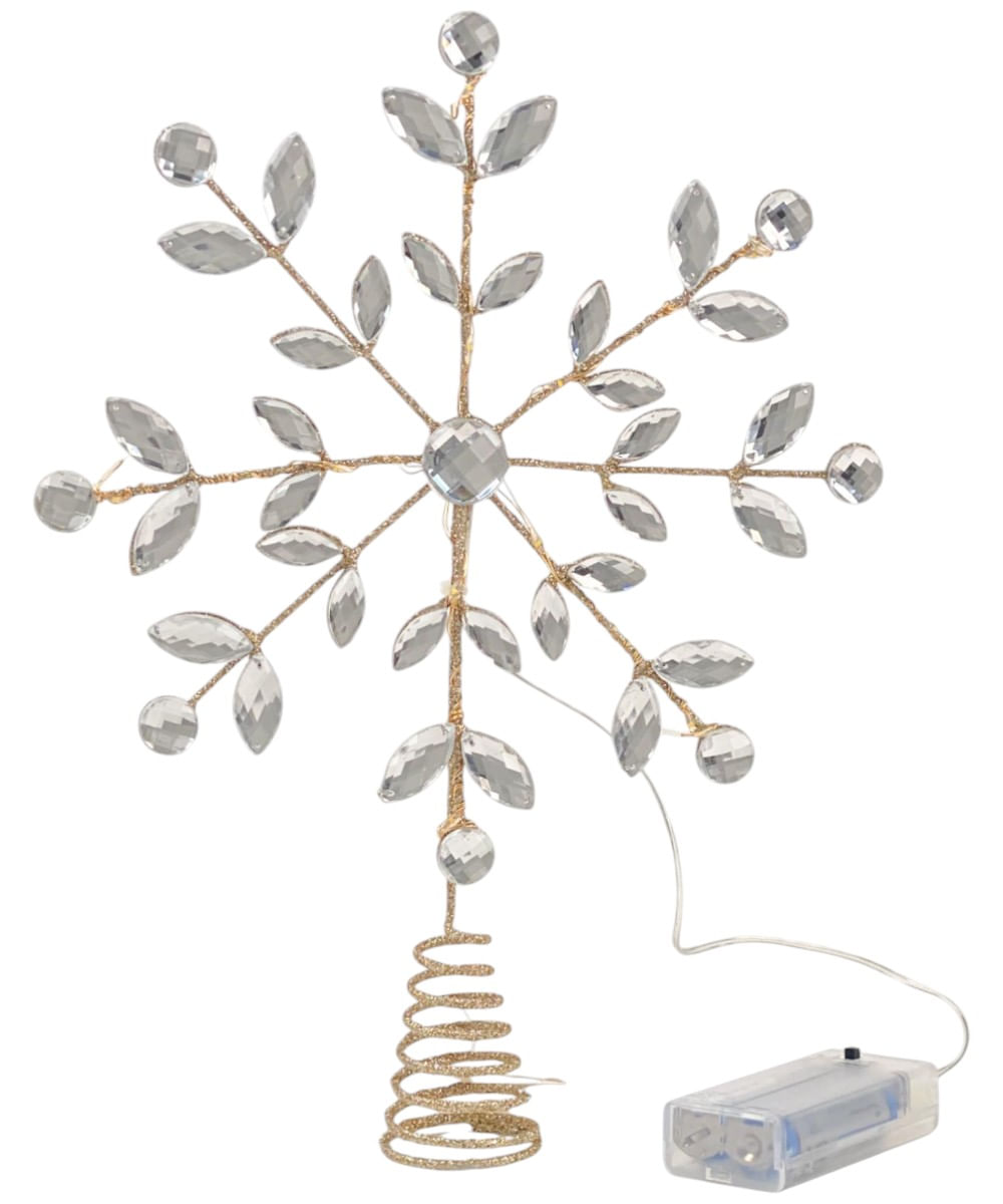 Estrella para punta de árbol con luz 20.32 x 3.81 x 27.94 cm