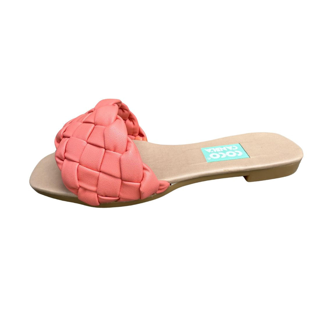 Sandalia casual Coco Canela Trenza Doble anaranjado para mujer