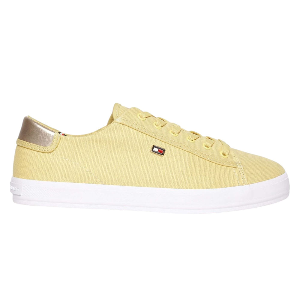 Zapato casual Tommy Hilfiger Canvas color amarillo para mujer