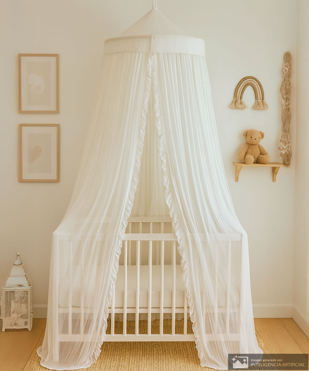 Mosquitero de cuna premium con aplicación de revuelo