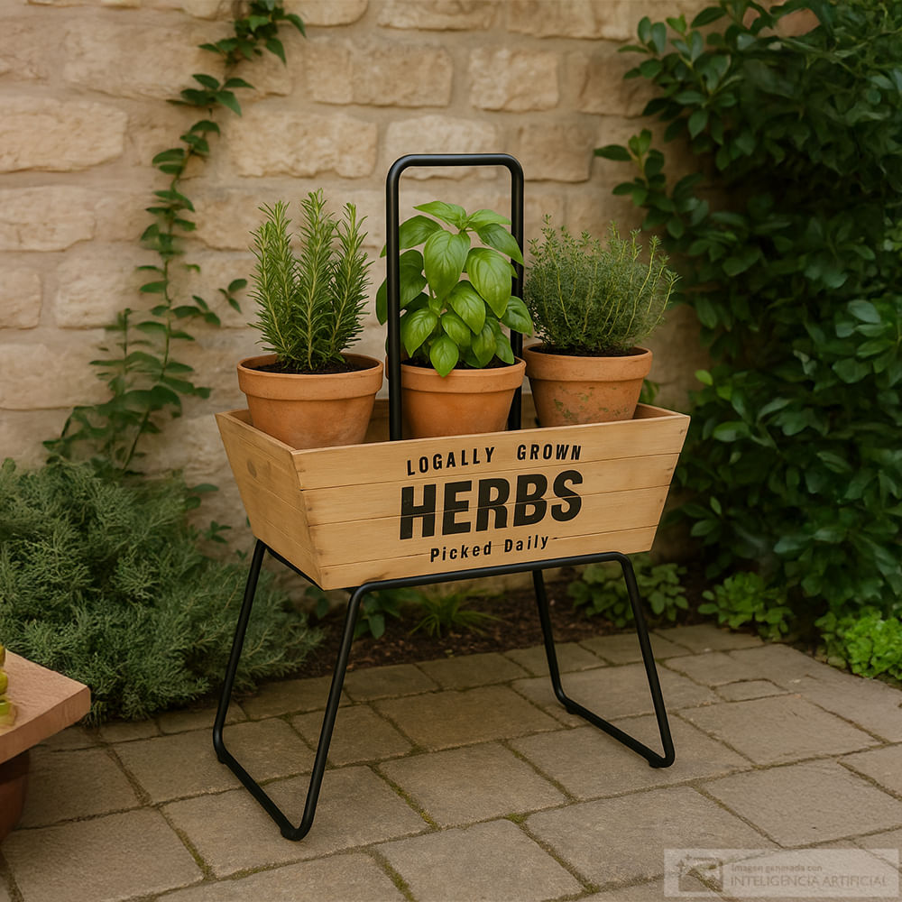 Soporte decorativo para macetas 58x33x86 cm