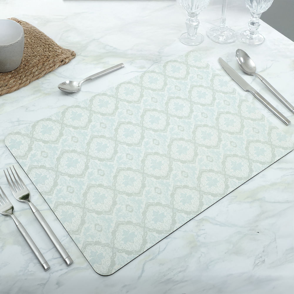 Set de 4 individuales rectangulares de caucho 33x48 cm