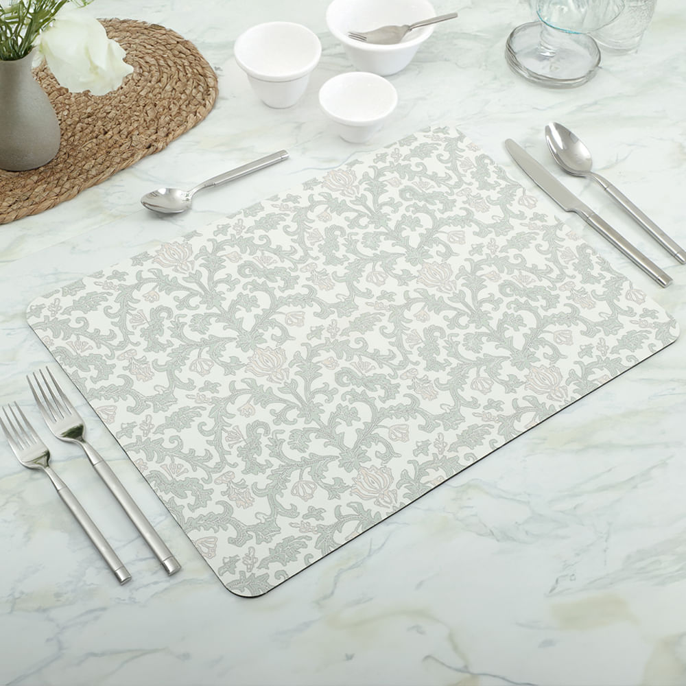 Set de 4 individuales rectangulares de caucho 33x48 cm