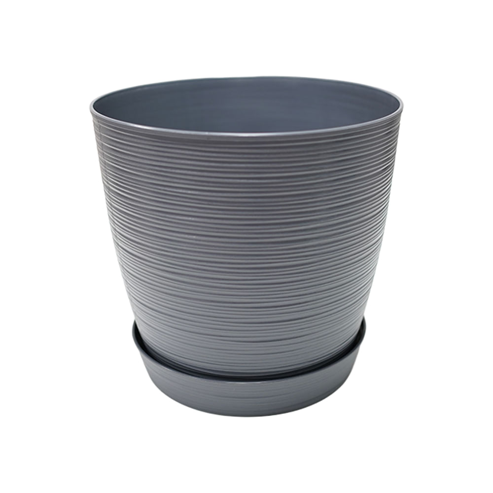 Maceta estilo Piedra 33x30cm en color Gris