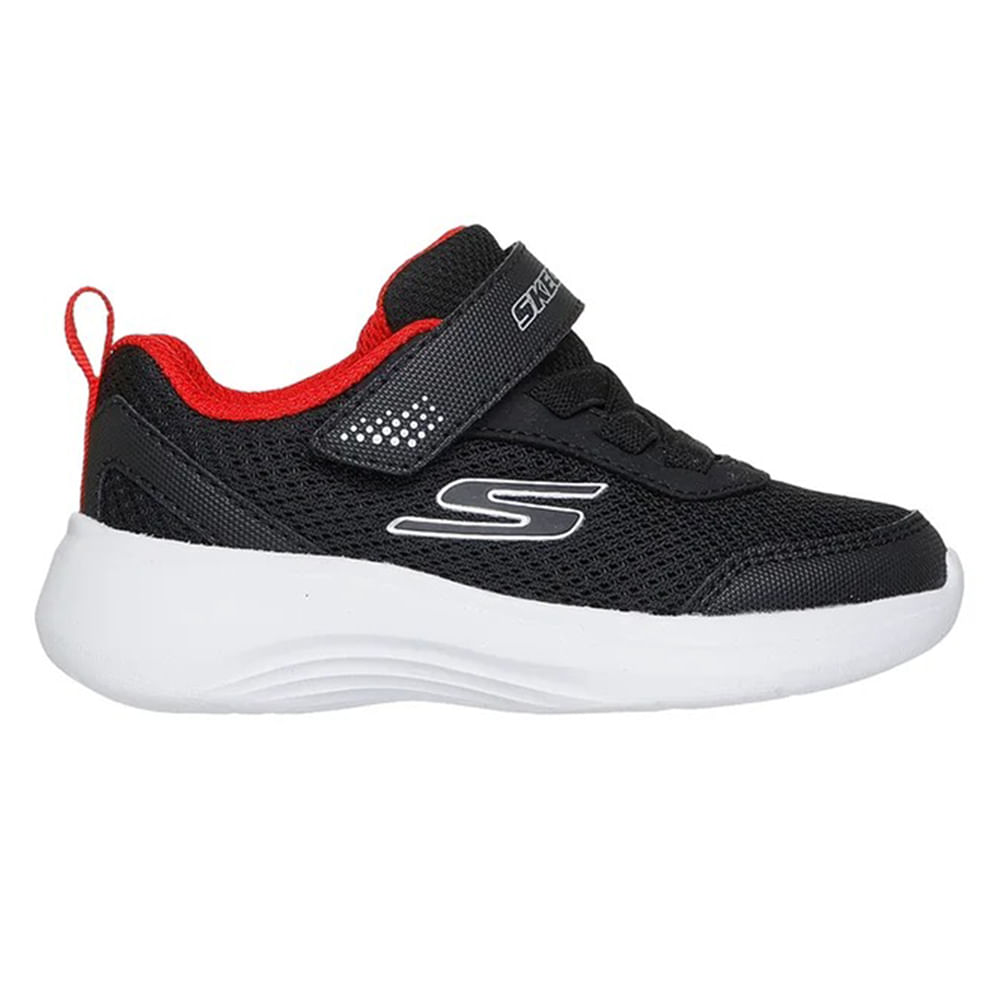 Zapato deportivo casual Skechers negro para bebé niño