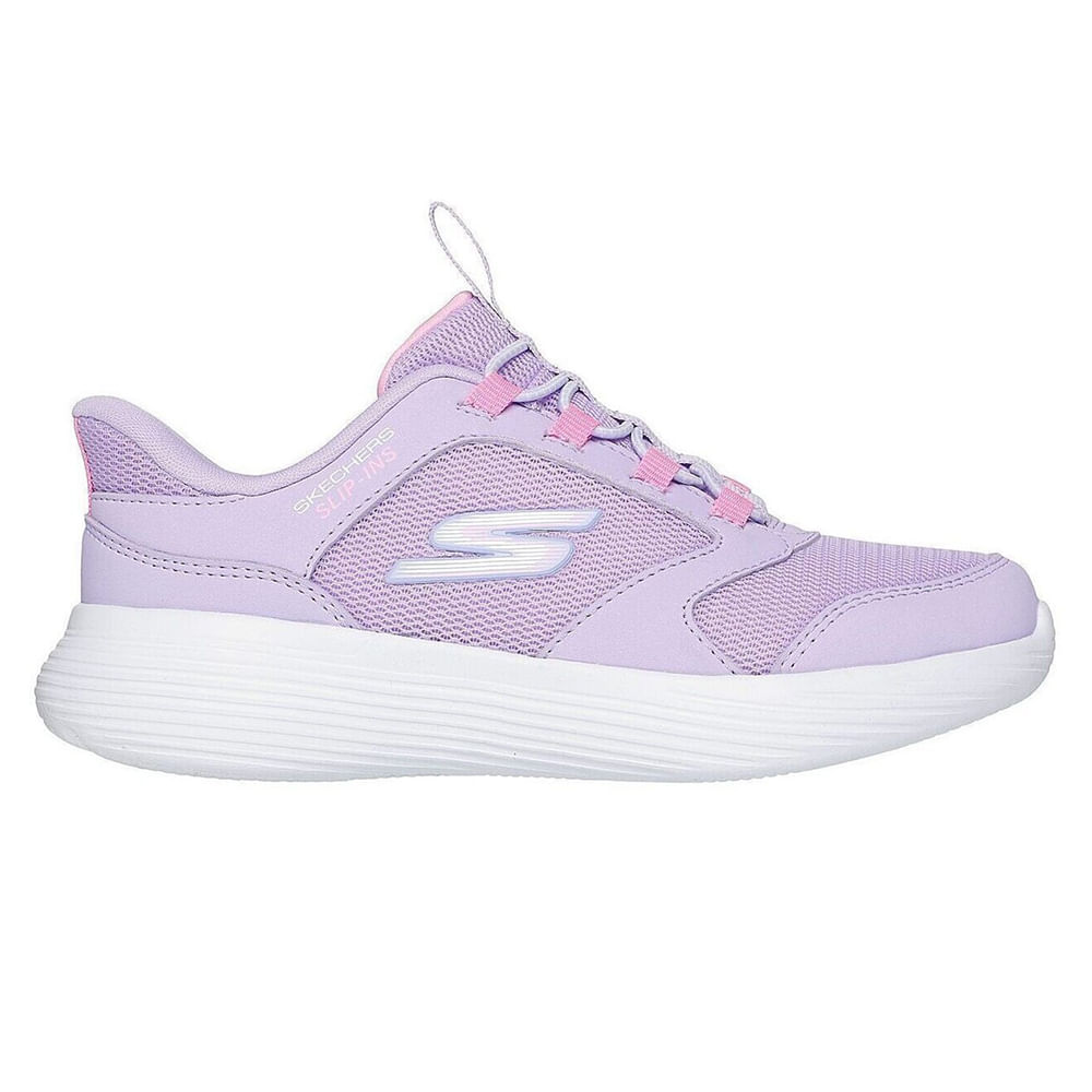 Zapato deportivo casual Skechers morado para niña