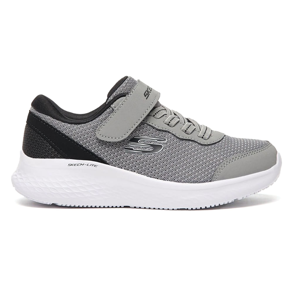 Zapato deportivo casual Skechers gris para niño