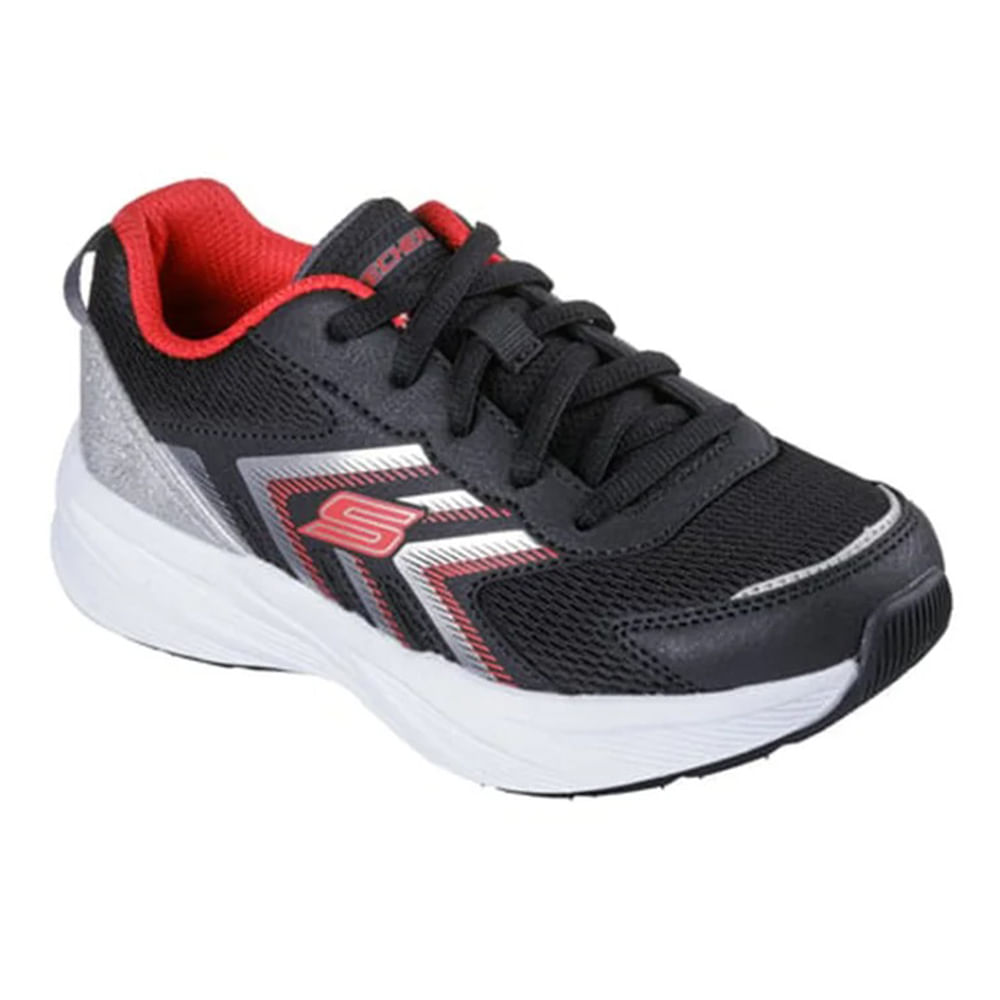 Zapato deportivo casual Skechers negro para niño