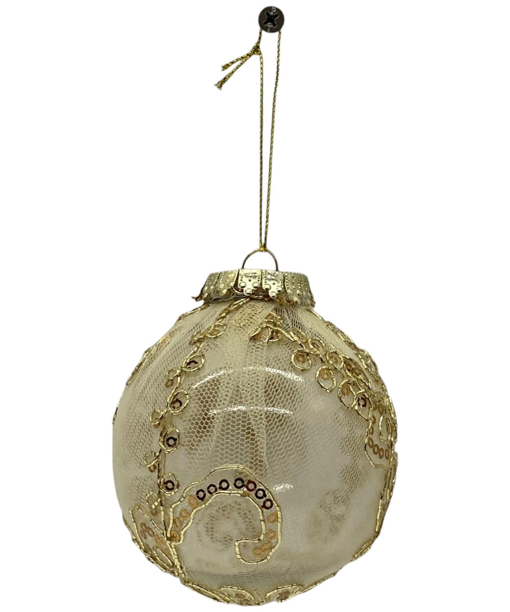 Esferas decorativas champagne 8 x 8 x 8 cm