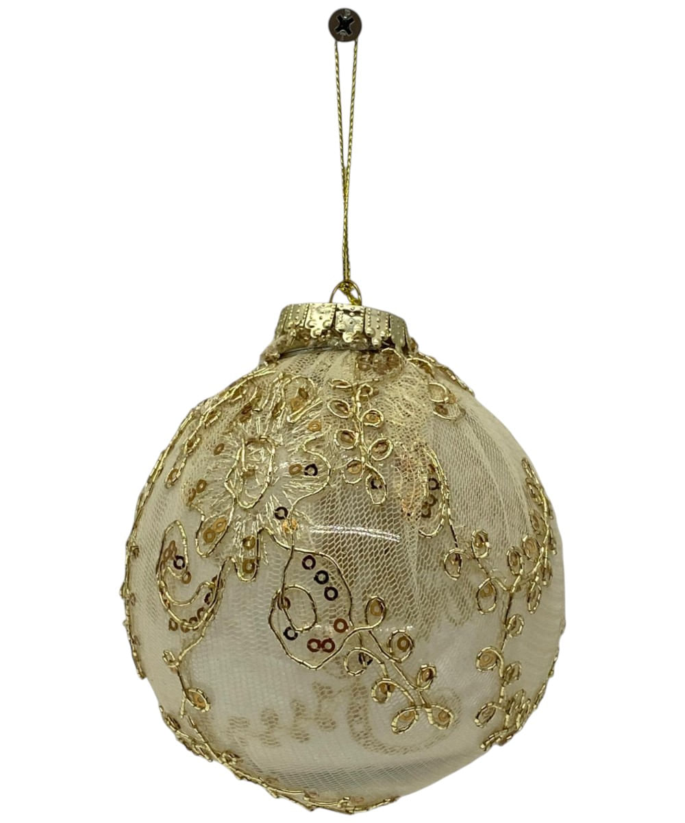 Esferas decorativas champagne 10 x 10 x 10 cm