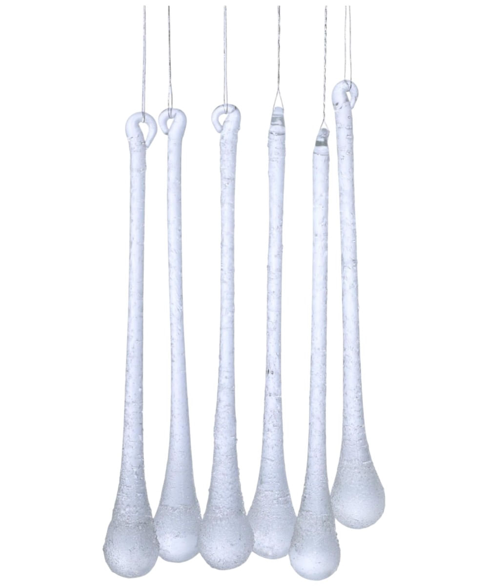 Set de 6 adornos colgantes blancos 17.50 x 15.50 x 2.50 cm