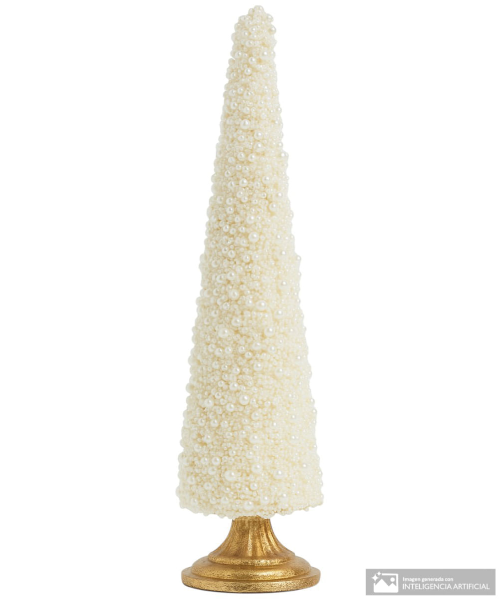 Árbol decorativo de mesa blanco 38 cm
