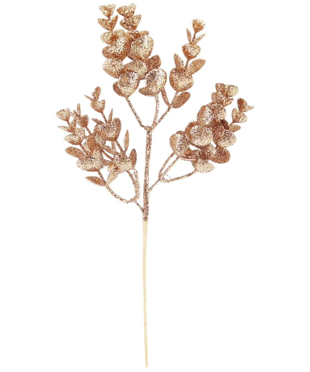 Rama decorativa de hojas de eucalipto rose gold 32 cm