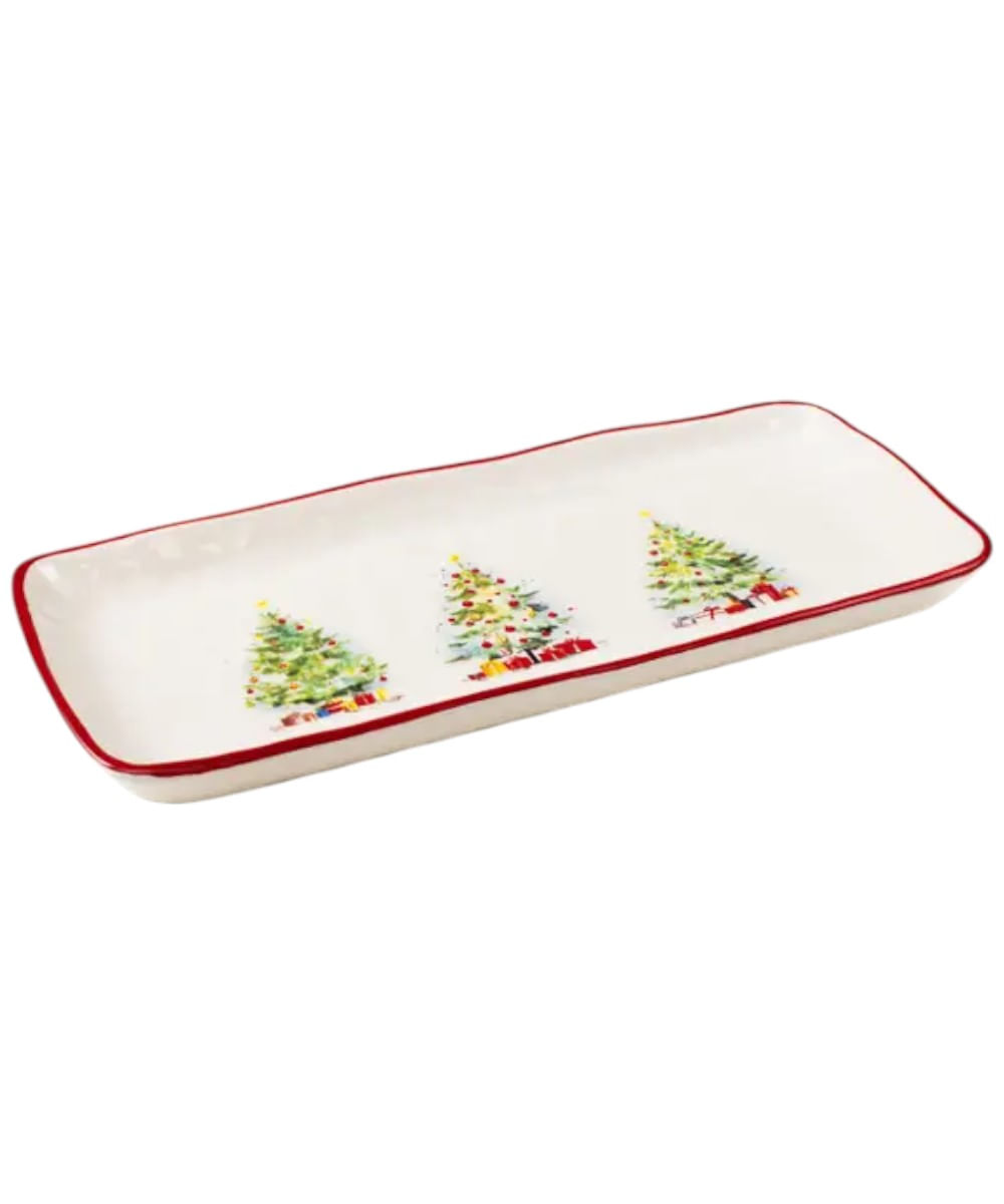 Plato navideño para servir 34.8 x 14.8 x 2.5 cm