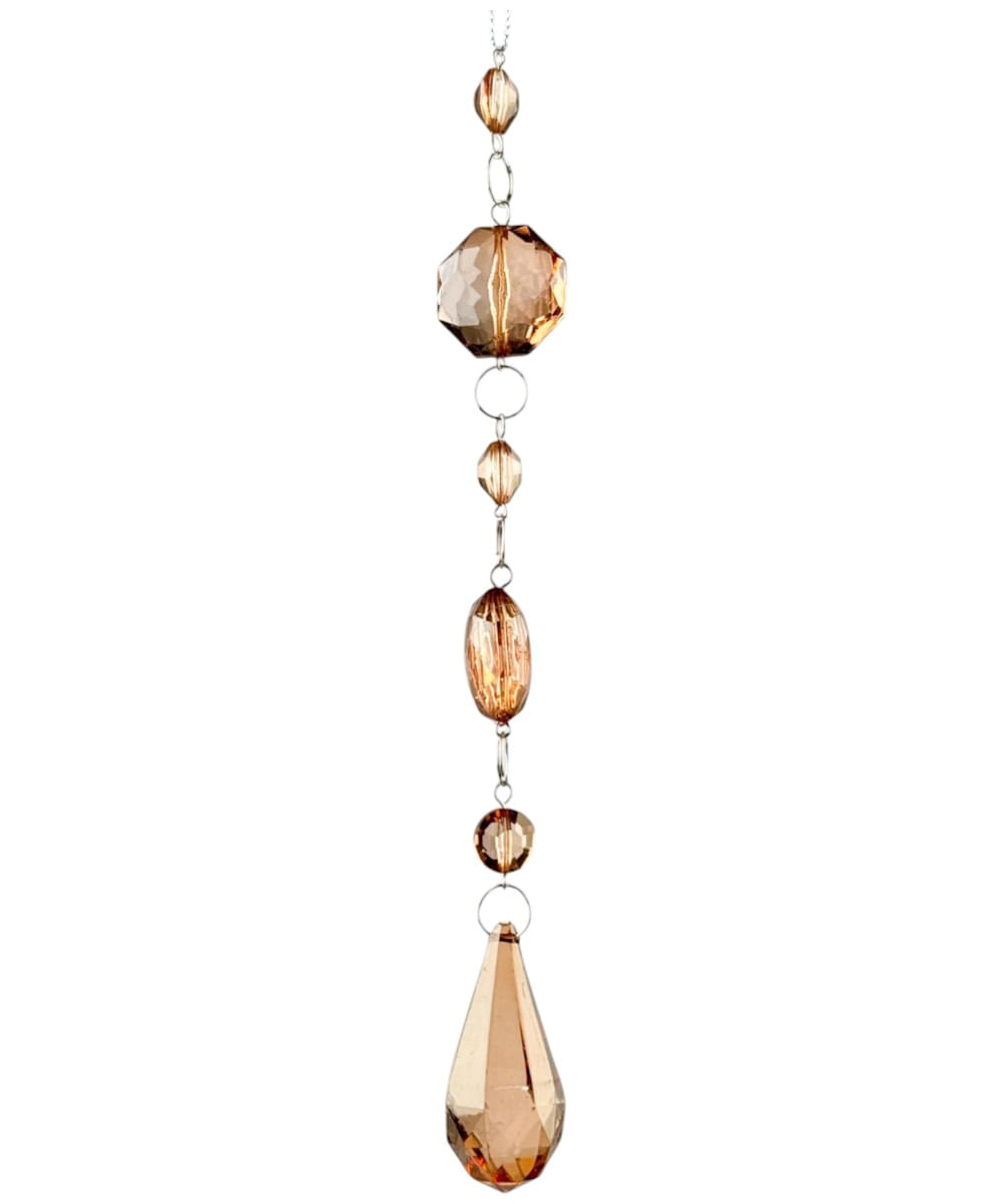Adorno colgante decorativo para árbol de acrílico champagne 2 x 1 x 20 cm