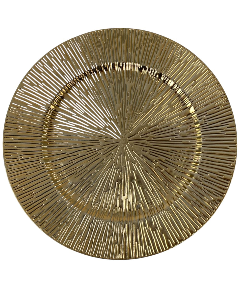 Portaplato decorativo dorado 33 x 33 x 2 cm