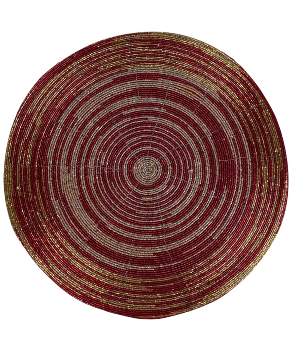 Portavaso redondo rojo 36 x 36 cm
