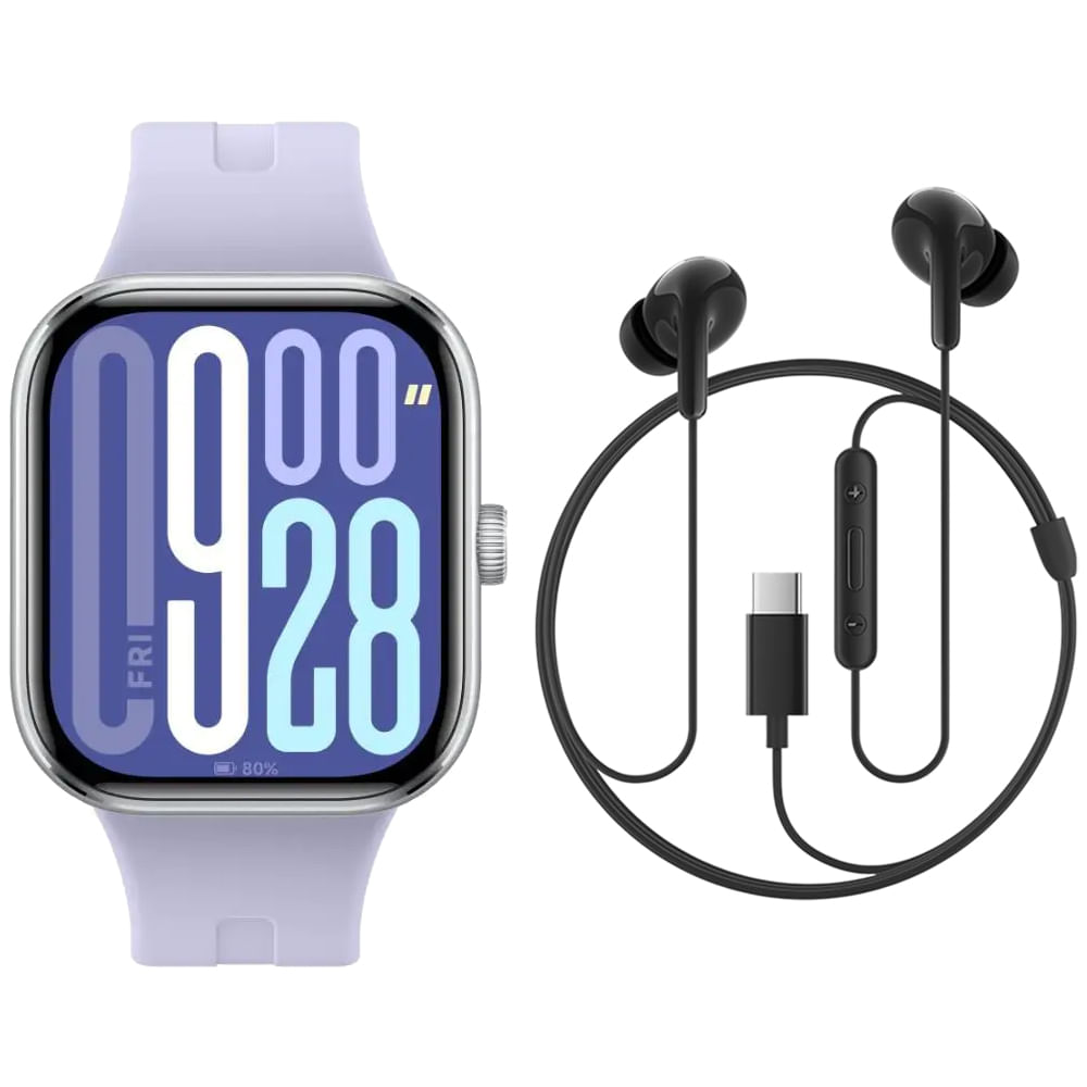Combo smartwatch Redmi watch 5 50mm + audífonos cableados in ear USB-C