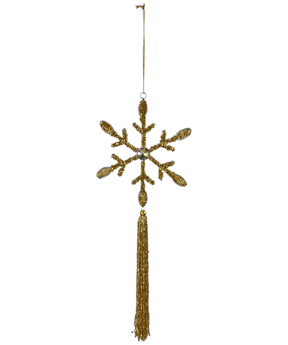 Adorno colgante decorativo para árbol dorado 29 x 12.50 cm
